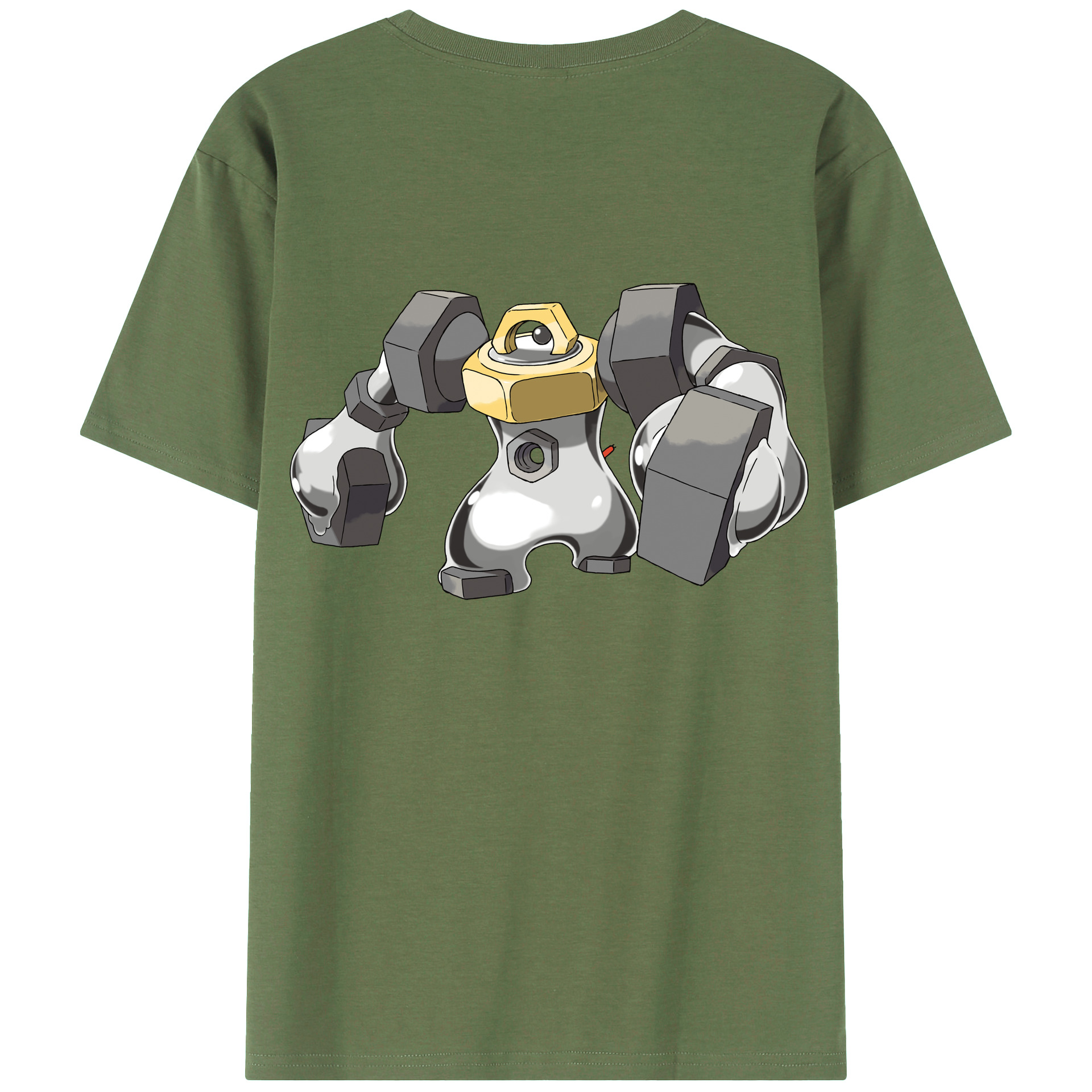 （画像用） ポケットモンスター Pokémon 綿100％ メンズ半袖Tシャツ（バックプリント） 通気性